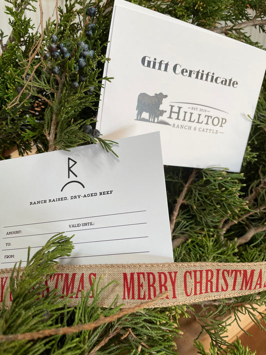 Hilltop Gift Certificate